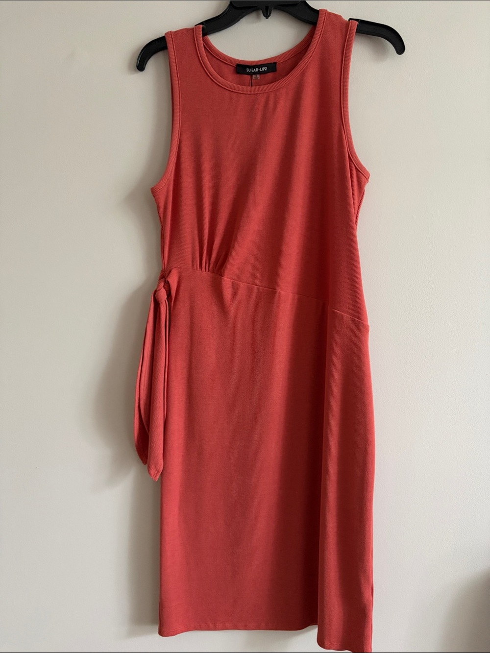 Sugarlips Rust Tie-Waist Sleeveless Midi Dress